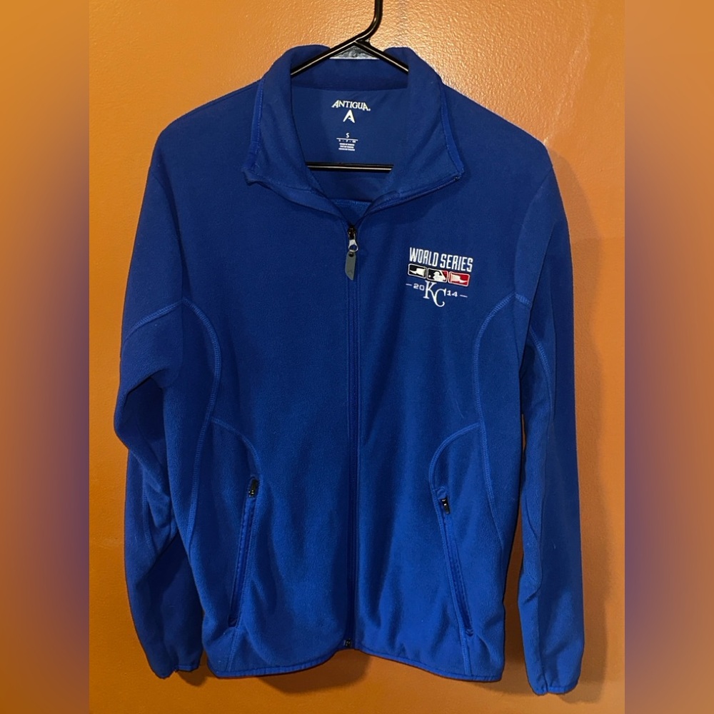 KC Royals World Series 2014 Fleece Jacket MLB Baseball Full Zip Men’s Small